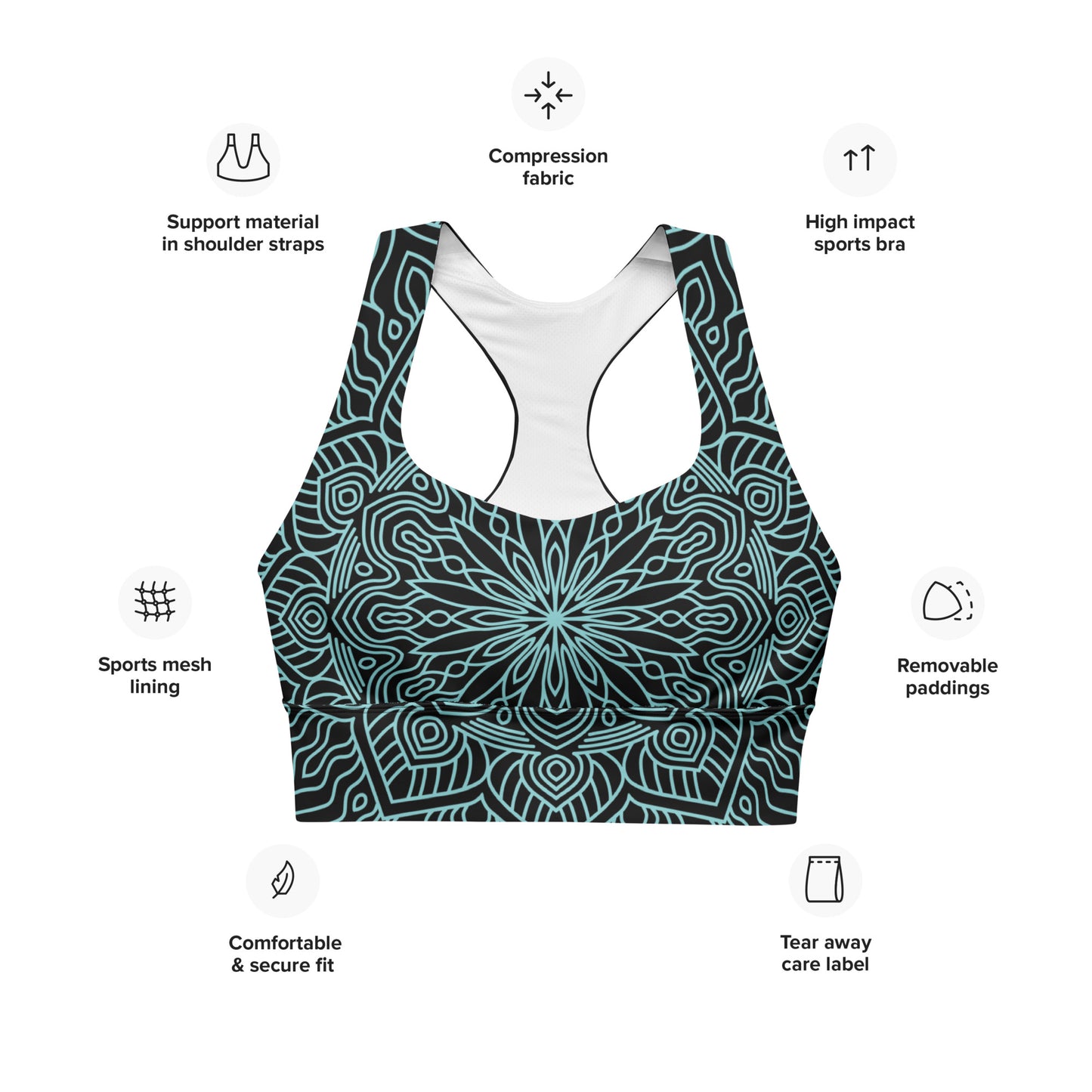 DOJO Yin - Mandala Sports Top (Acqua)