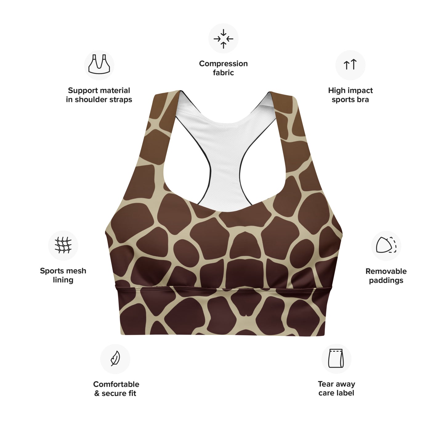 DOJO Yin - Giraffe Print Sports Top