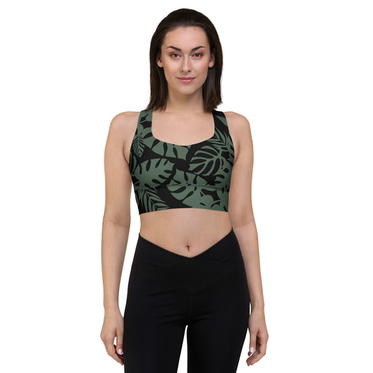 DOJO Yin - Floral Sports Top (Dusty Green)