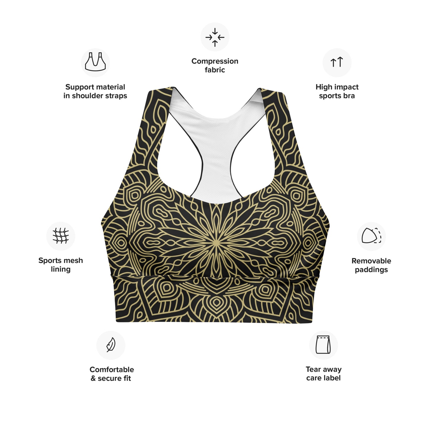 DOJO Yin - Mandala Sports Top (Gold)