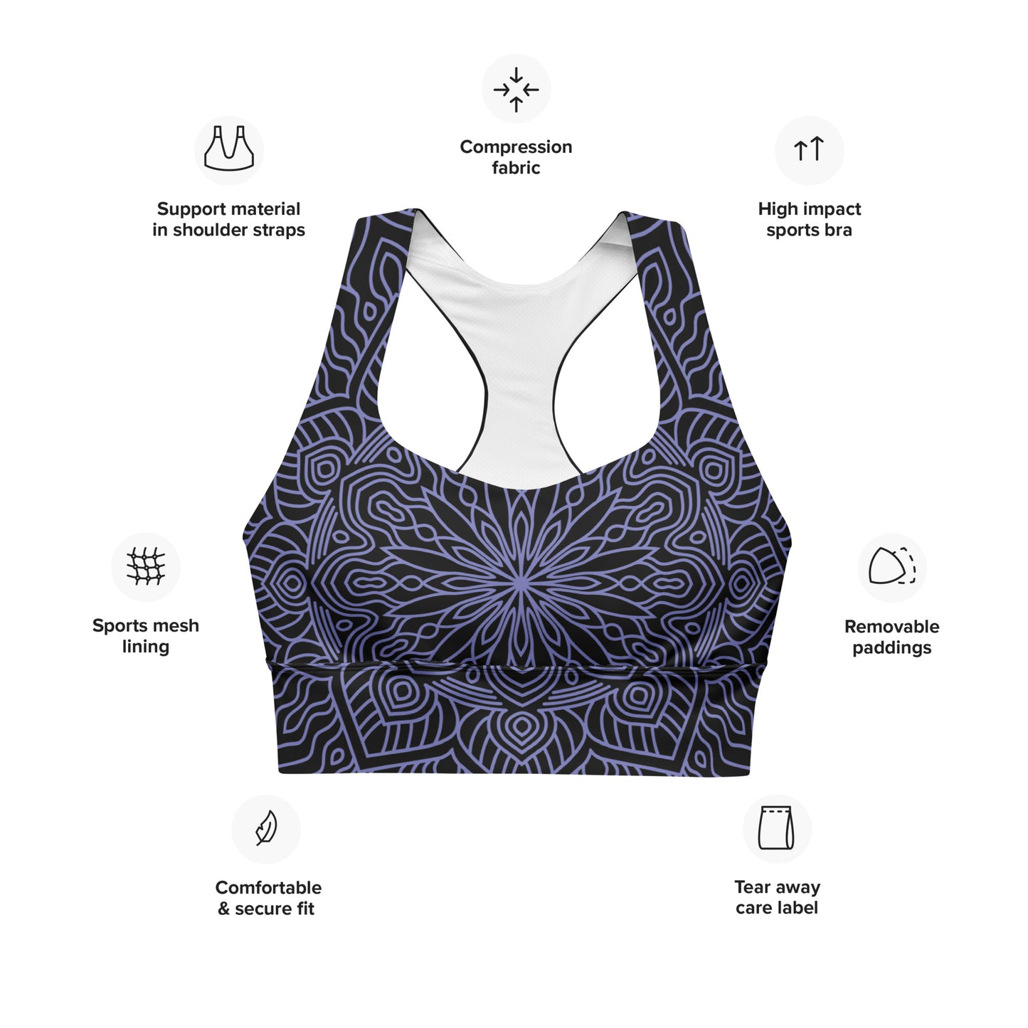 DOJO Yin - Mandala Sports Top (Violet)