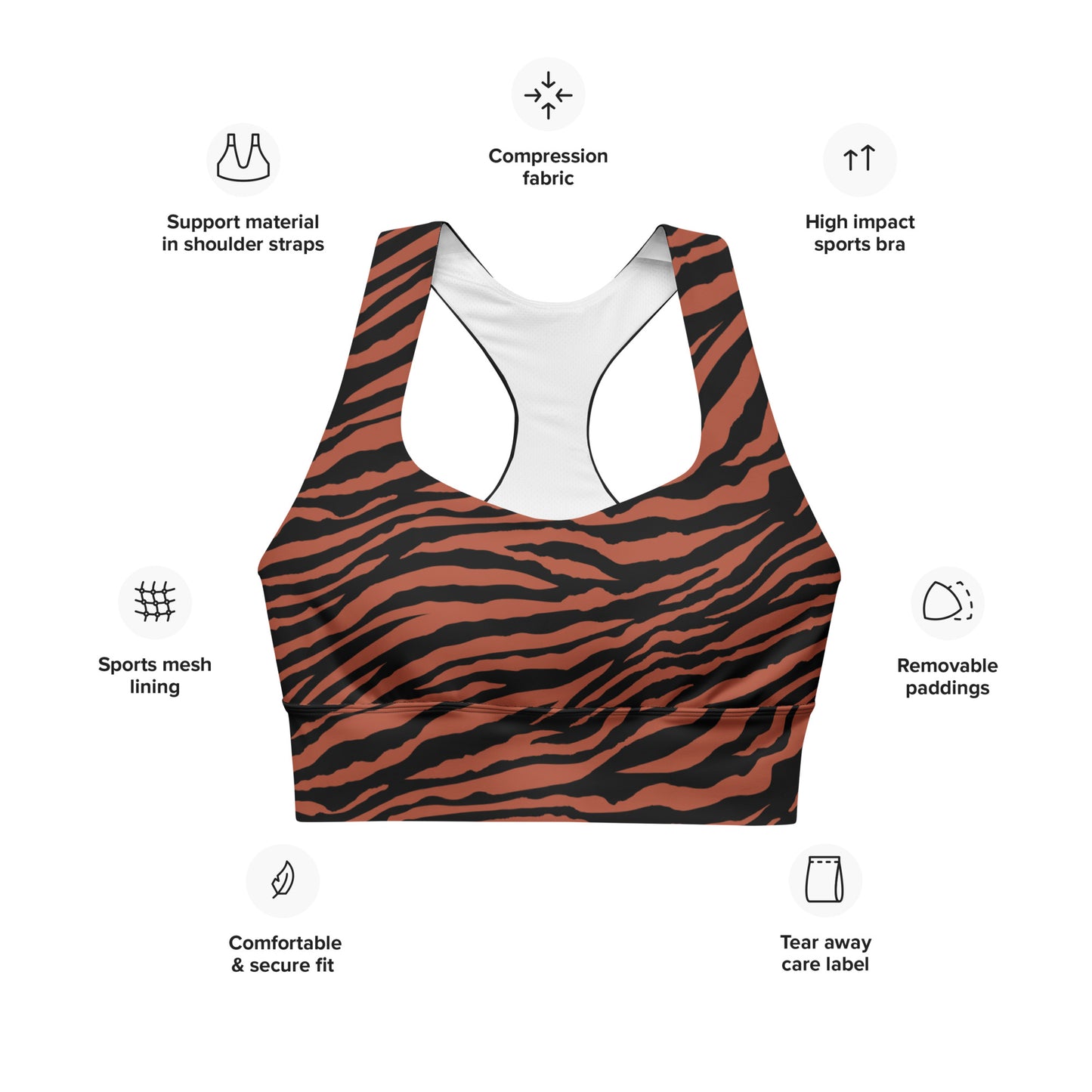 DOJO Yin - Tiger Print Sports Top