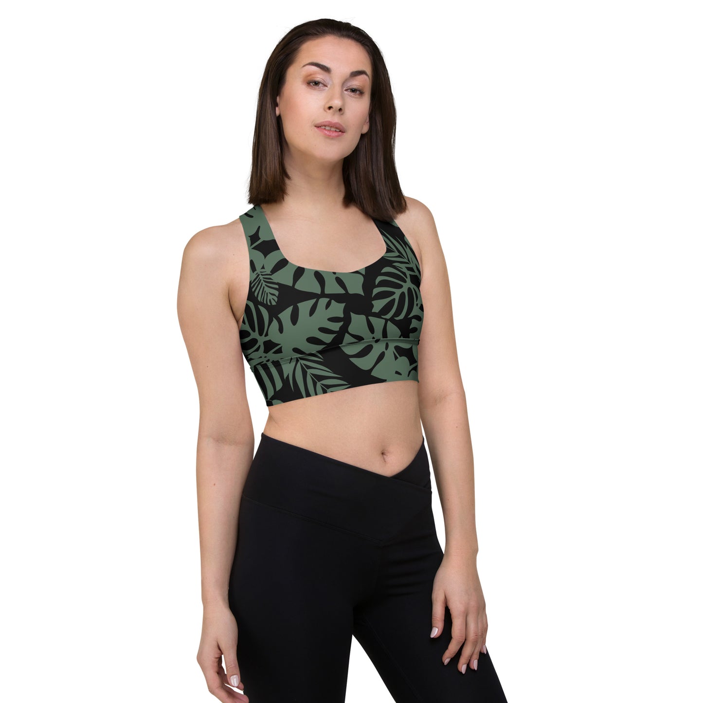 DOJO Yin - Floral Sports Top (Dusty Green)