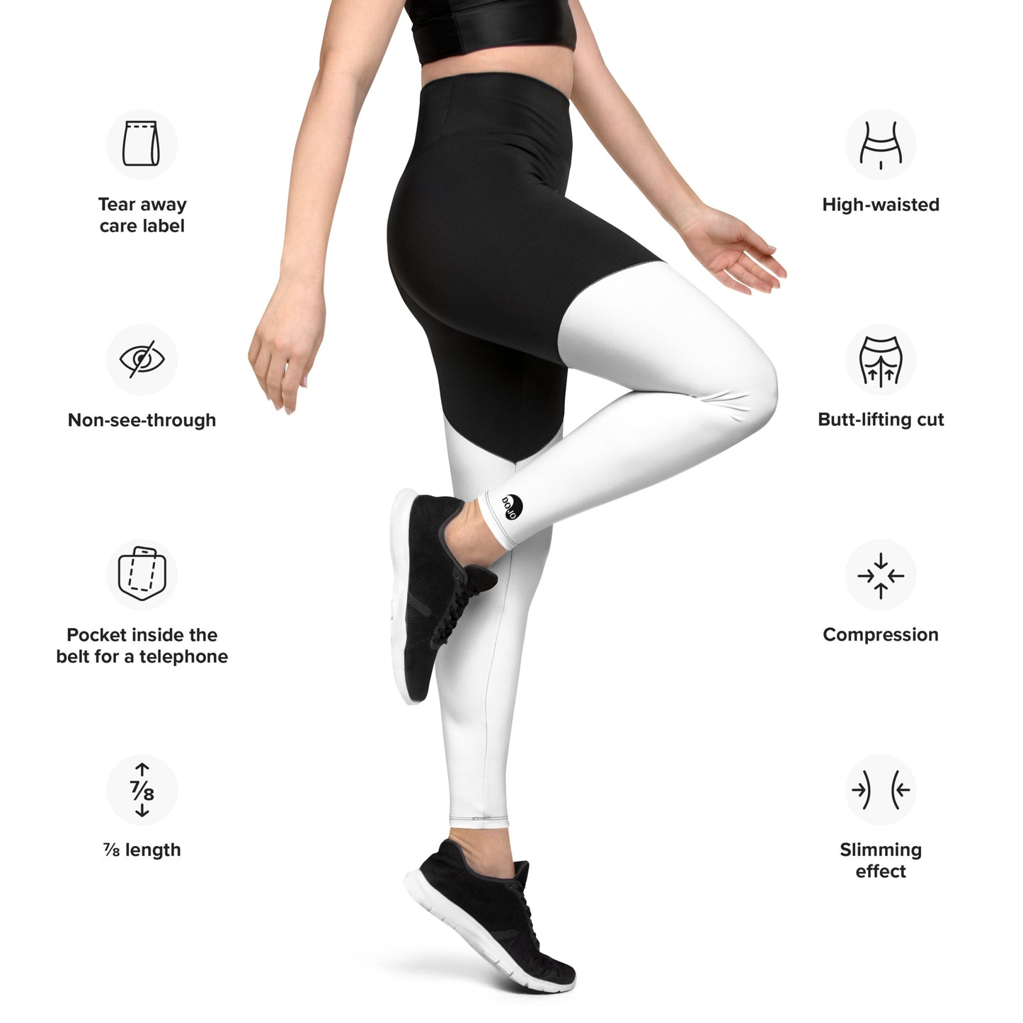 DOJO Yin - Minimalist Wave Sports Leggings