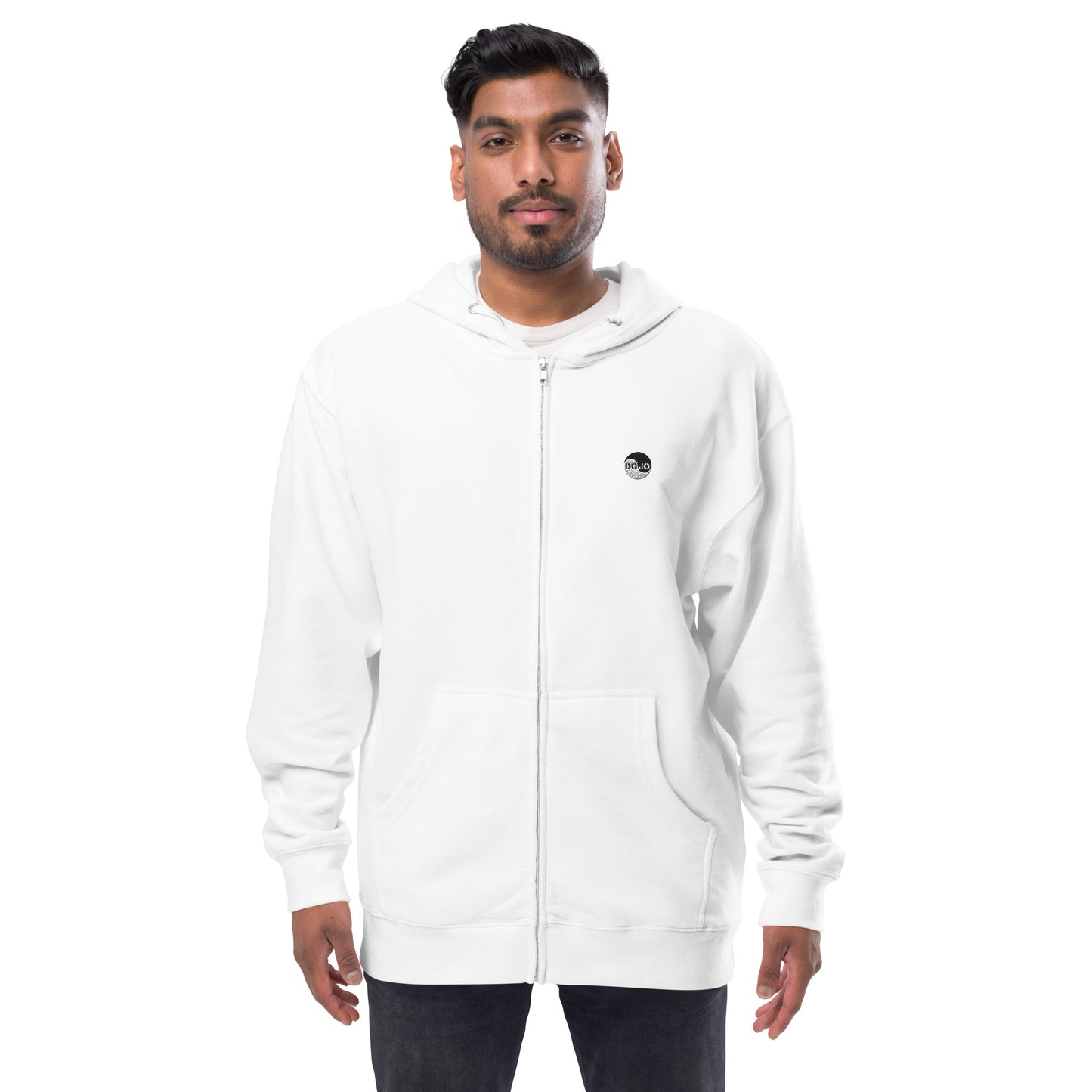 DOJO Uni - Embroidered Wave Zip Up Hoodie