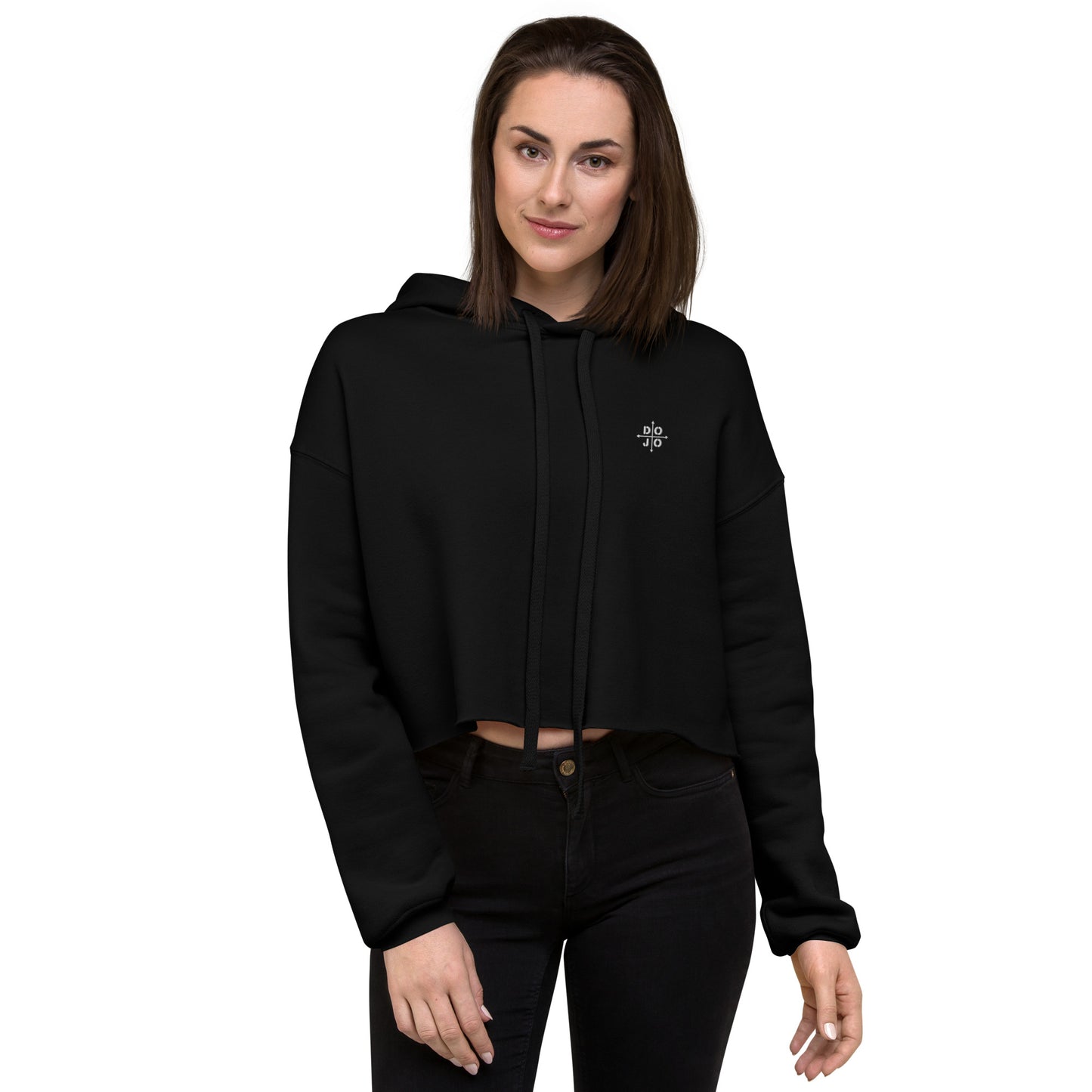 DOJO Yin - Embroidered Guide Crop Hoodie