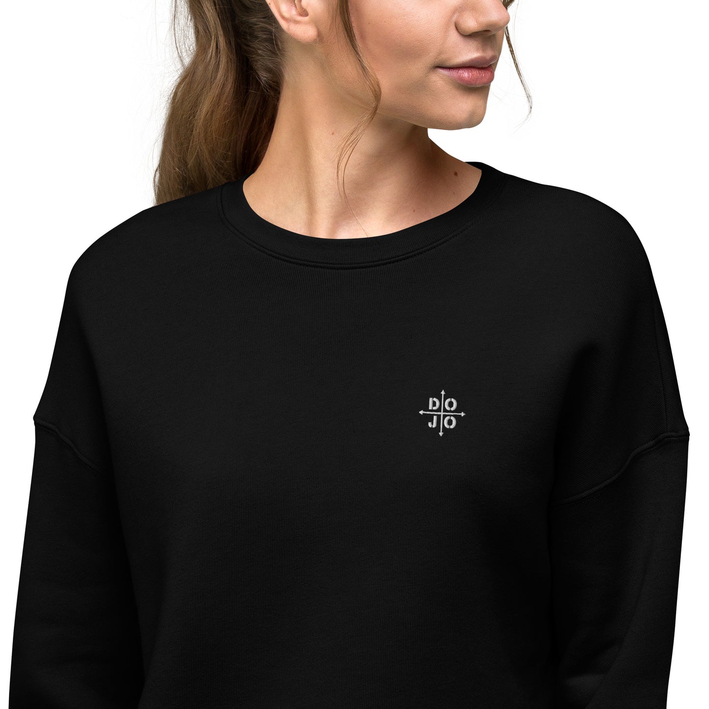 DOJO Yin - Embroidered Guide Crop Sweatshirt