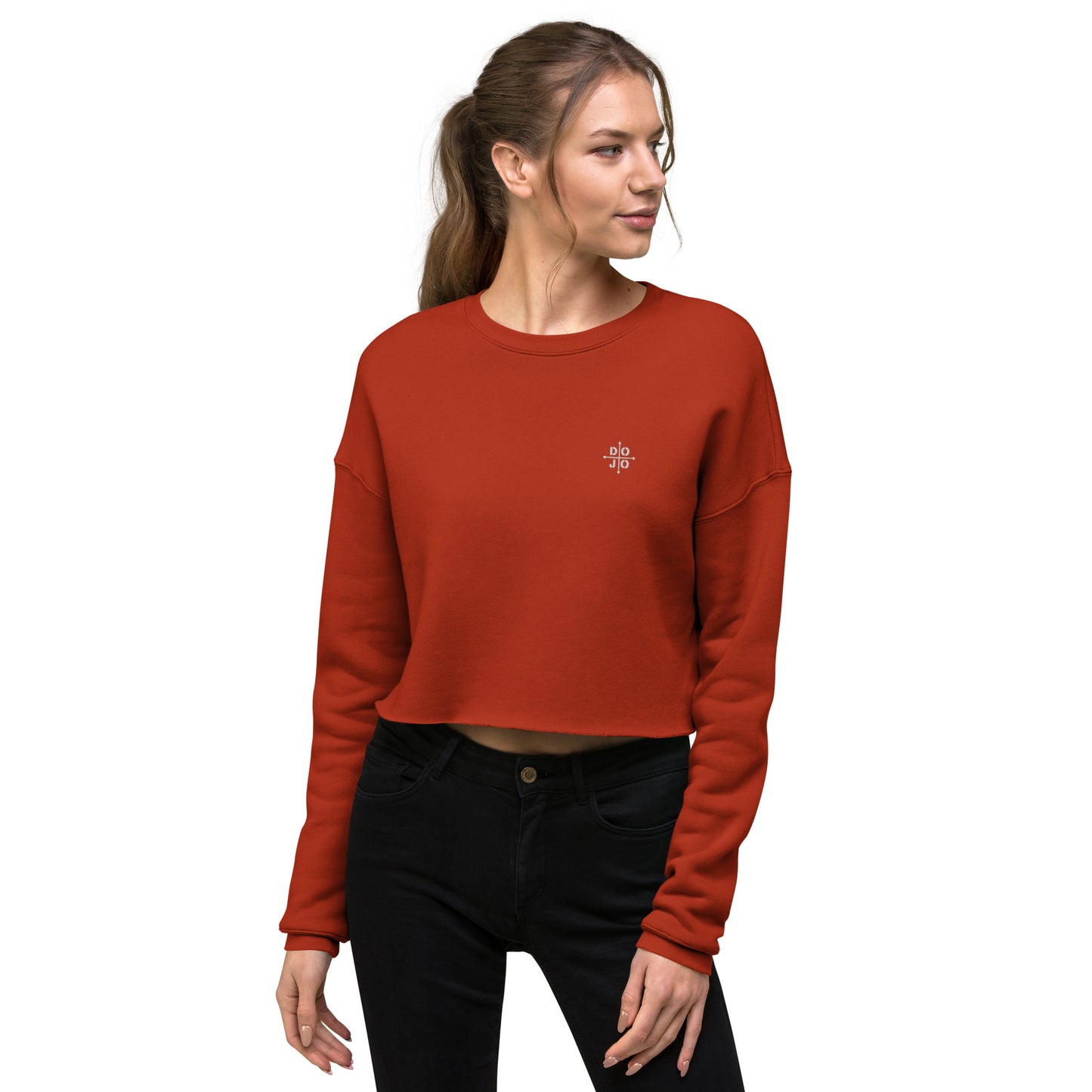 DOJO Yin - Embroidered Guide Crop Sweatshirt