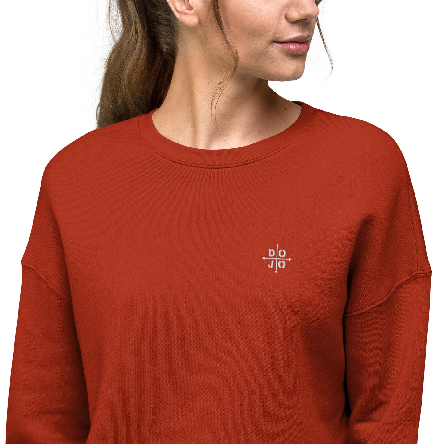 DOJO Yin - Embroidered Guide Crop Sweatshirt